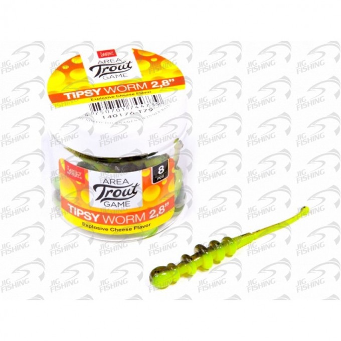 Слаги съедобные искусственные LUCKY JOHN PRO SERIES TIPSY WORM 2,8 in (71 мм), цвет T79, 8 шт 140176-T79